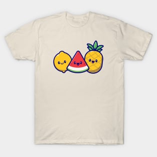 Cute Lemon, Watermelon And Pineapple T-Shirt